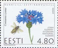 Corn-flower - estonian national flower, 1v; 4.80 Kr