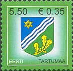 Definitive, Region Tartu Coat of Arms, selfadhesive, 1v; 5.50 Кr
