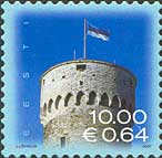Стандарт, Национальный Флаг Эстонии, самоклейкa, 1м; 10.0 Кр