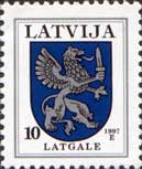 Definitive, Latgale's Coat of Arms, 1v; 10s