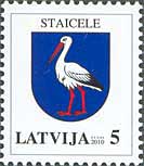 Definitive, Staicele's Coats of Arms, 1v; 5s