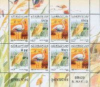 Azerbaijan-Kazakhstan joint issue, Caspian Sea Birds, M/S of 4 sets