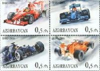 "Formula 1" in Azerbaijan, block of 4v; 50g х 4