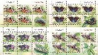 Fauna, Butterflies, 4 М/S of 5 sets & label