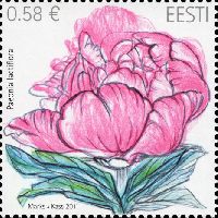 Flora, Peonies, 1v; 0.58 EUR