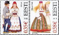 Costumes of Rapla & Joelahtme, 2v; 0.35, 0.58 EUR