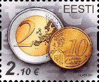 Стандарт, Монеты, самоклейка, 1м; 2.10 Евро