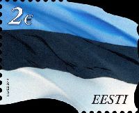 Стандарт, Национальный Флаг Эстонии, самоклейка, 1м; 2.0 Евро