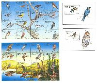 Fauna. Birds, 2 M/S of 16v + 2 Blocks; "15" х 32, "100" х 2