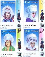 Folk Women Headdresses, 4v imperforated; 16.0, 28.0, 45.0, 60.0 S