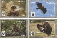 WWF, Cinereous Vulture, 4v imperforated; 29, 35, 62, 74 S