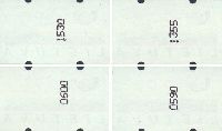 Stamps of automatic postal mashines, 4v with numbers on back; 1.4, 1.7, 2.7, 3.4 Lt