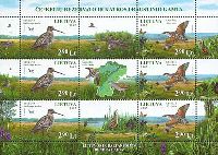 Lithuania-Byelorussia joint issue, Fauna, Nature reserves, M/S of 3 sets