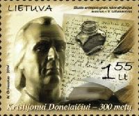 Poet K. Donelaitis, 1v; 1.55 Lt