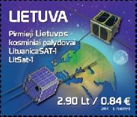 First Lithuanian space satellites, 1v; 2.90 Lt