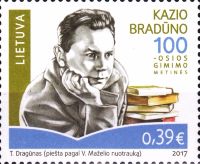 Poet K. Bradunas, 1v; 0.39 EUR