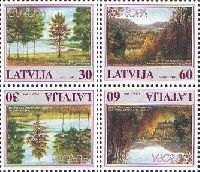 EUROPA'99, Nature reserves of Latvia, Tete-beche pair, 4v; 30, 60s x 2