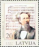 National Anthem Author Composer Karlis Baumanis, 1v; 20s
