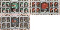 100th Anniversary of Latvia Independence, 3 M/S of 8 sets