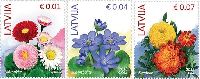 Definitives, Flowers, 3v; 0.01, 0.04. 0.07 EUR