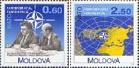 NATO and Moldova, 2v; 0.60, 2.50 L