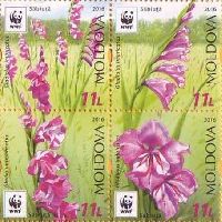 WWF, Flora, Type I, block of 4v; 11.0 L x 4