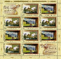 Russia-Liechtenstein joint issue, Painting, М/S of 5 sets & 2 labels