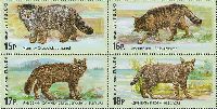 Fauna of Russia. Wild cats, block of 4v; 15.0, 16.0, 17.0, 18.0 R