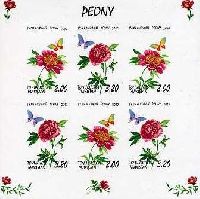 Flora, Peonies, imperforated M/S of 3 sets