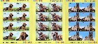 Fauna, Dogs, imperforated 3 М/S of 7 sets & label