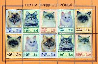 Fauna, Cats, М/S of 2 sets