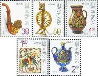 Definitives, Traditional Handicraft, microtext "2009-II", 5v; 30, 50k, 1.0, 1.50, 2.0 Hr