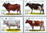 Fauna, Cows, 4v; 2.40 Hr х 4