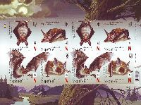 WWF, Bats imperforated, М/S of 2 sets